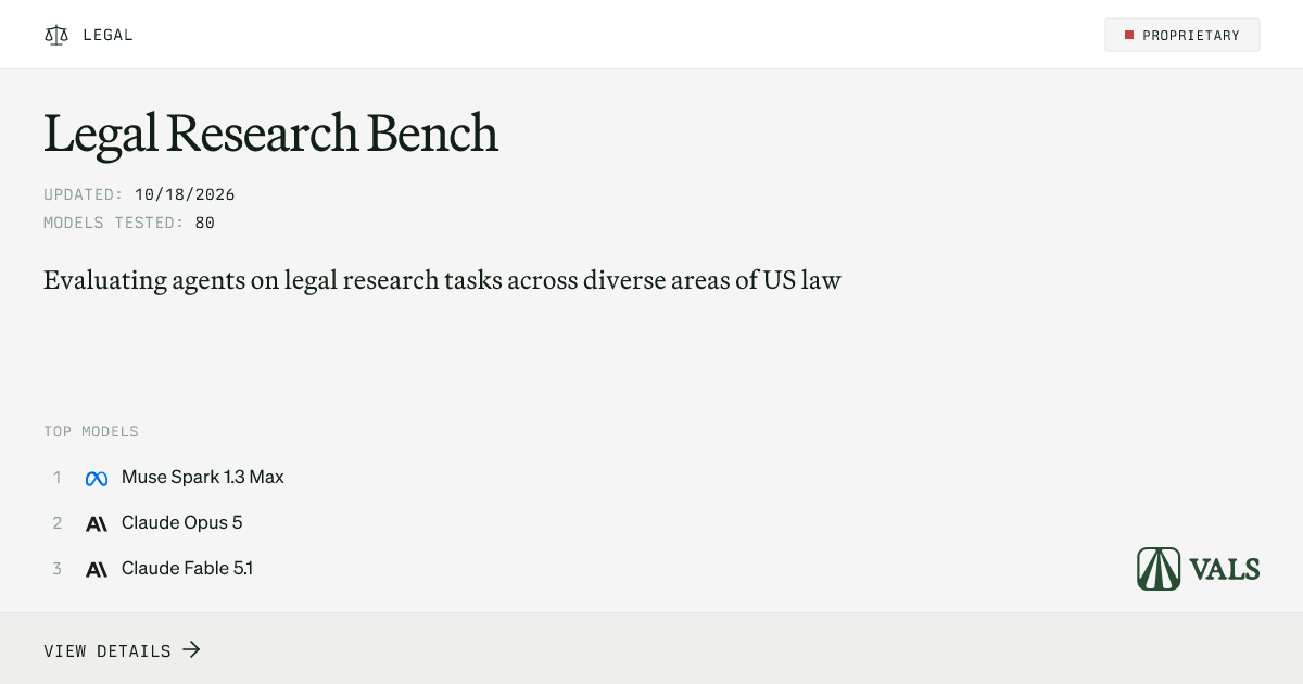 Vals Legal Research Bench